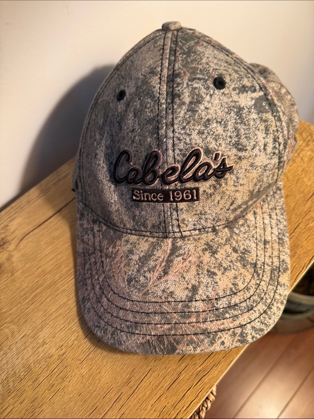 Cabela's Camouflage Baseball Cap in Gray and Tan